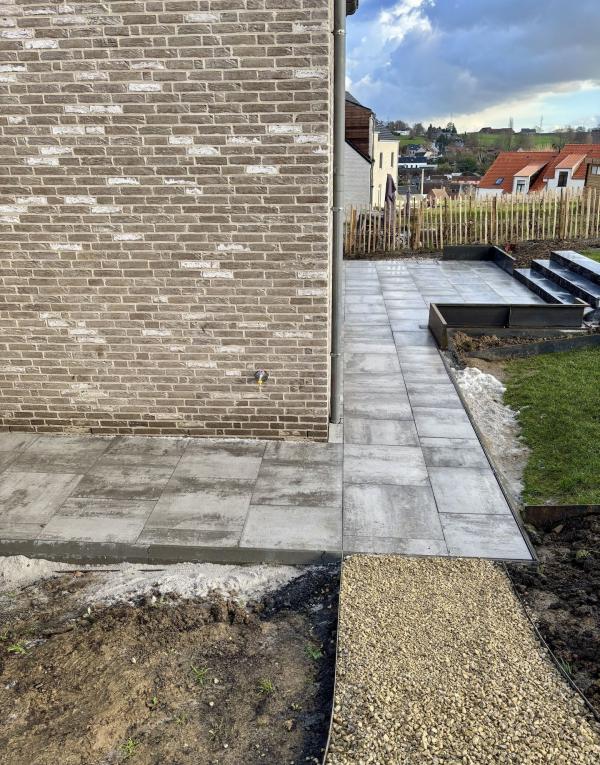 Réalisation - Pavage en klinkers béton
