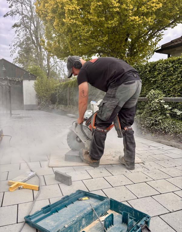 Réalisation - Pavage en klinkers béton